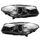 Xenon/HID Headlamp Without Drive module Compatible With BMW 5 series F10 550i 535i 528i 2014-2017 Left+Right Side(W/O AFS) Replaces# 63117343905 63117343906 (Not Plug and Play)